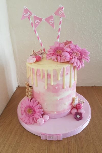 Pink Drizzle Custom Cake Southampton